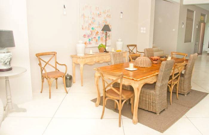 Indoor dining area with refined contemporary details